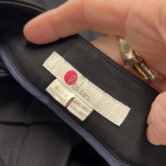 SOLD Boden Tuxedo Stripe Ankle Zip Trousers Size 4Tall - Picture 9 of 11